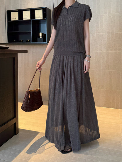 Loro 25fw knitted suit