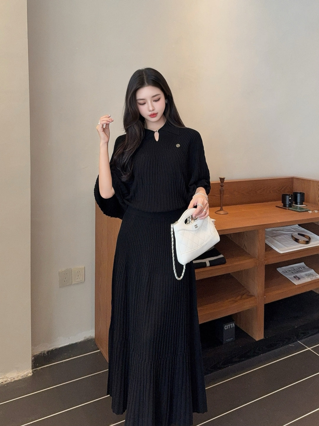 Miu 25fw knitted suit