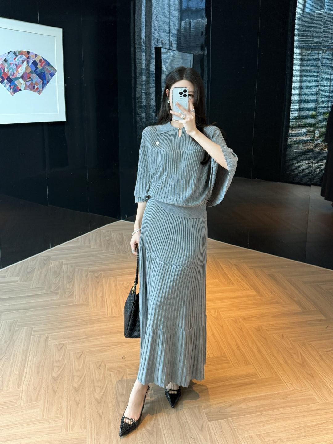 Miu 25fw knitted suit