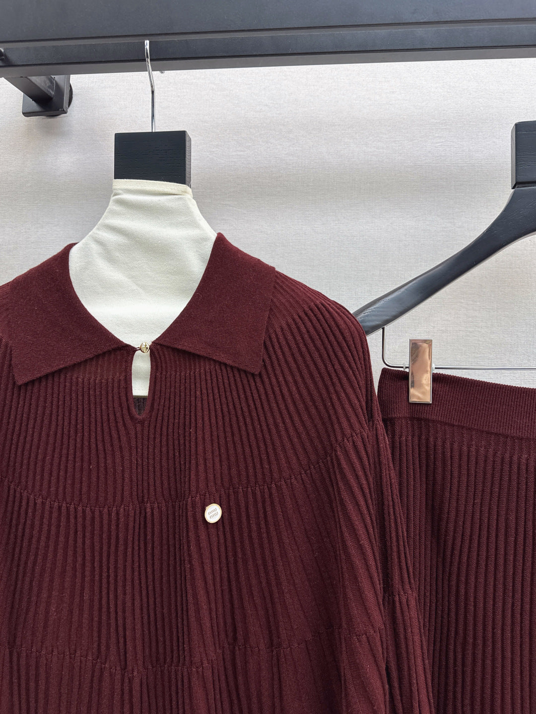 Miu 25fw knitted suit