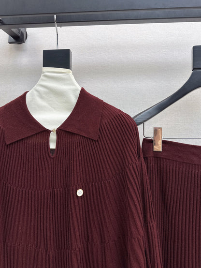 Miu 25fw knitted suit
