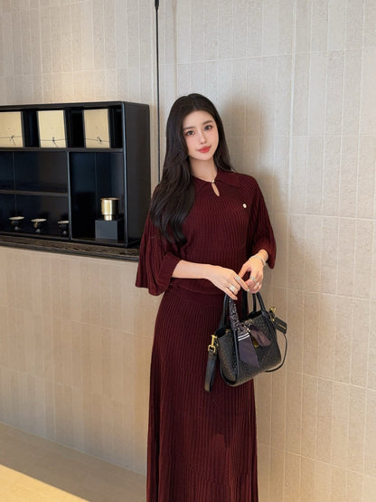 Miu 25fw knitted suit
