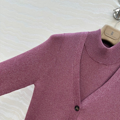 Brune 25fw knitted cardigan vest set