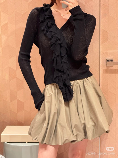 CD 25fw ruffle sweater