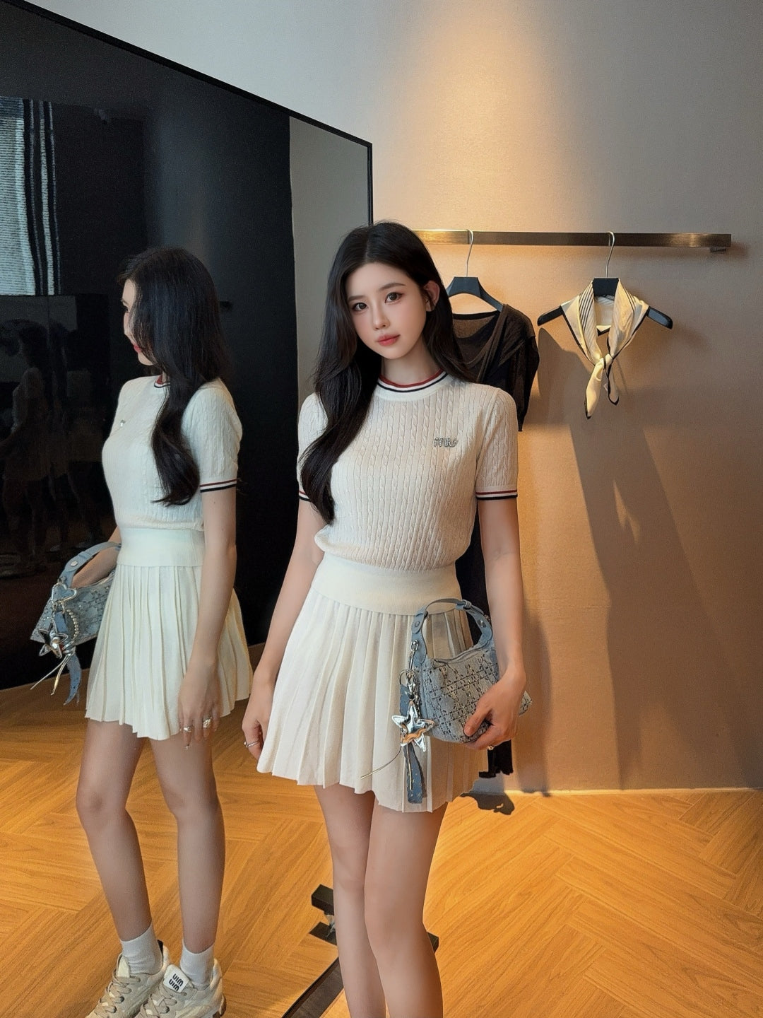 Miu 25fw knitted suit