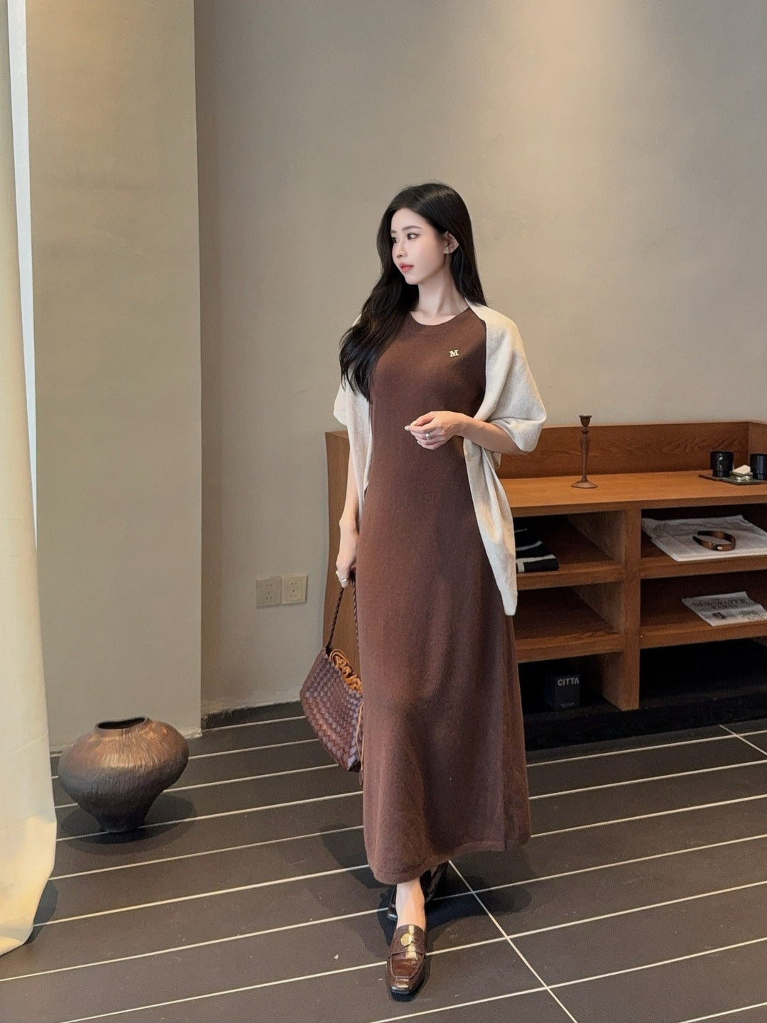 Max 25fw shawl dress