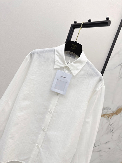 Chan 25fw jacquard silk shirt