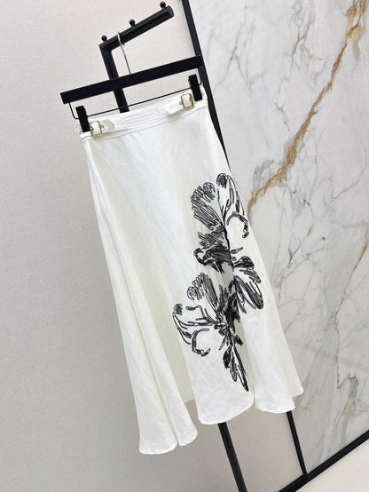 CD 25ss embroidered skirt