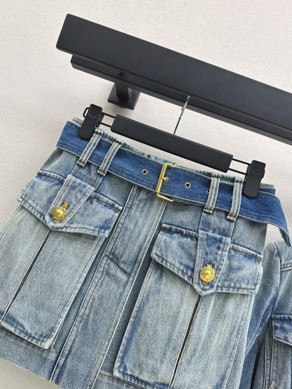 Balm 25fw denim skirt