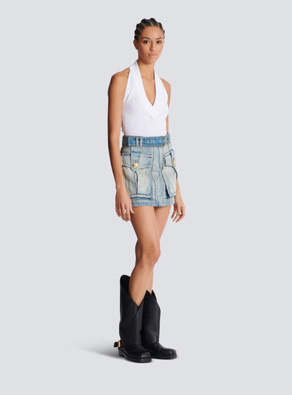 Balm 25fw denim skirt