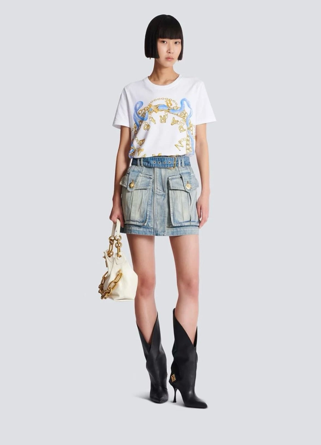 Balm 25fw denim skirt