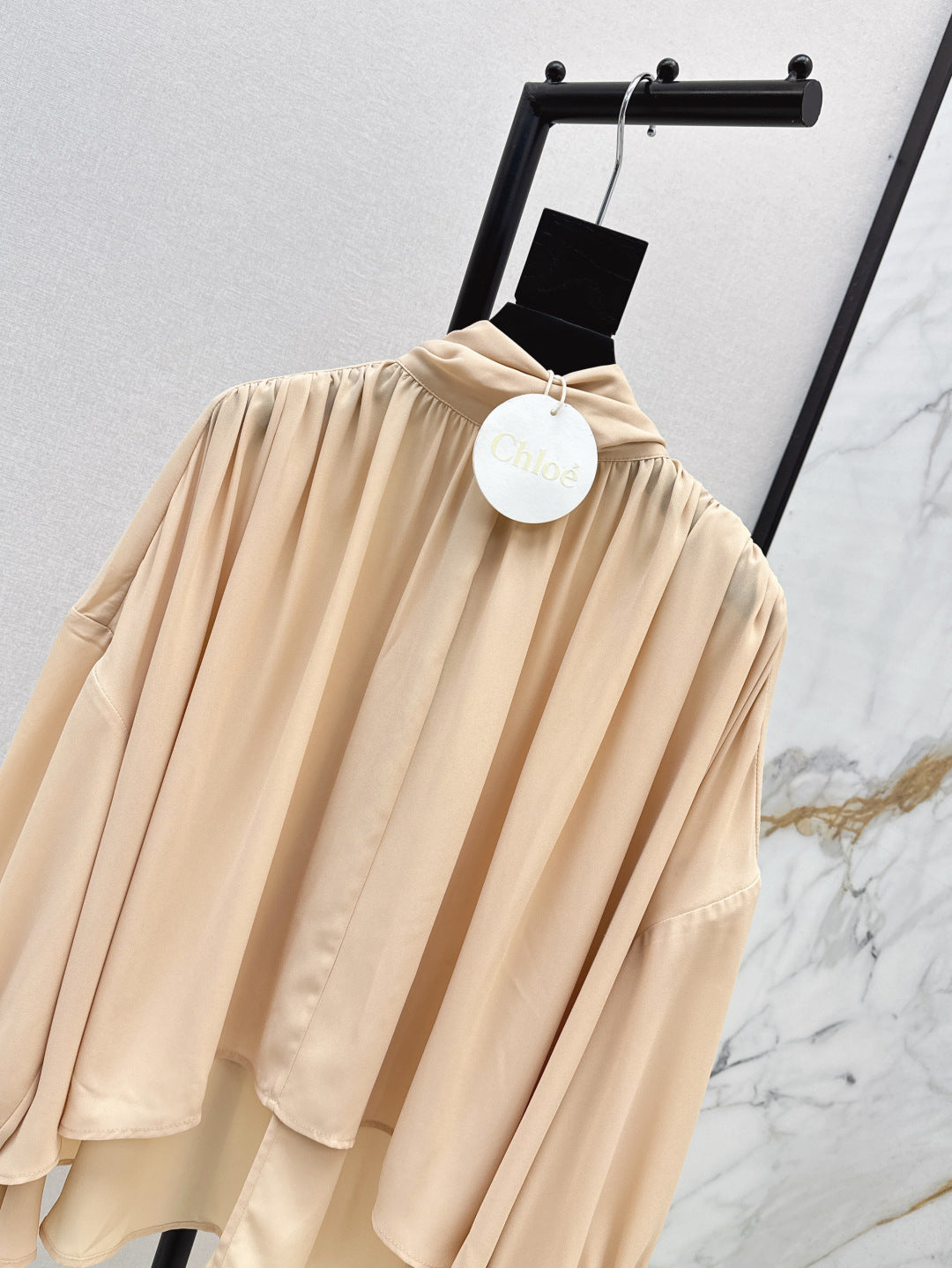 Chol 25ss pleated shirt