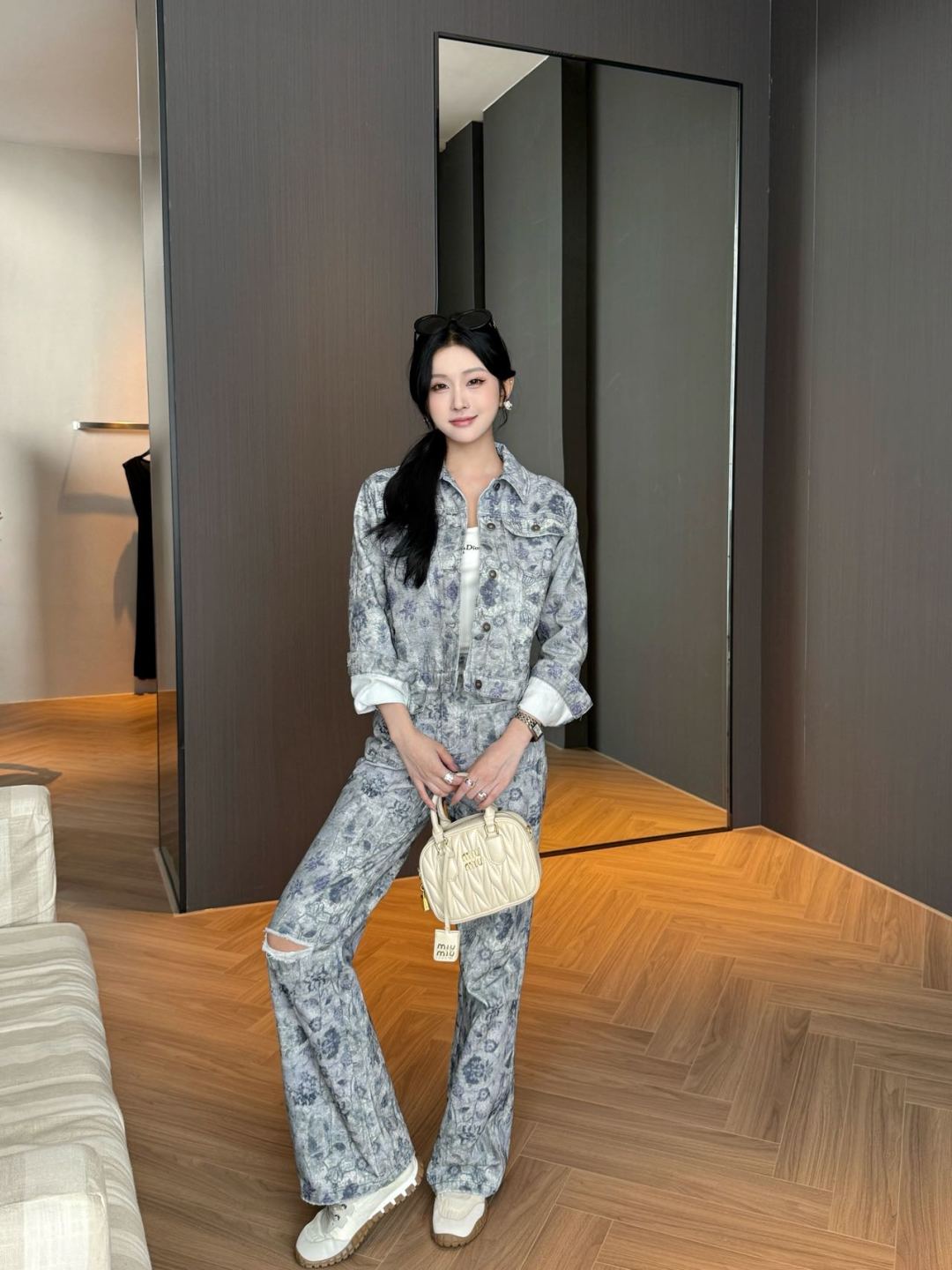 CD 25fw printed jeans