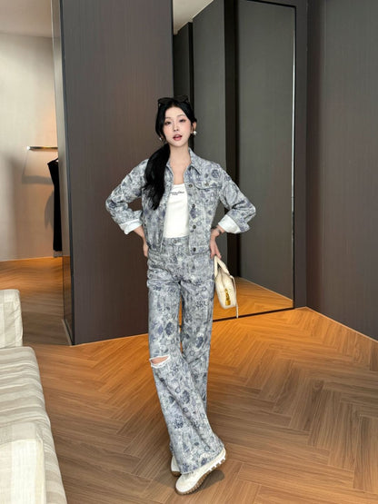 CD 25fw printed jeans