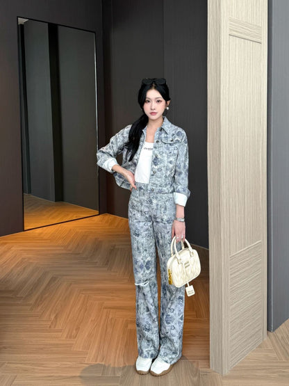 CD 25fw printed jeans