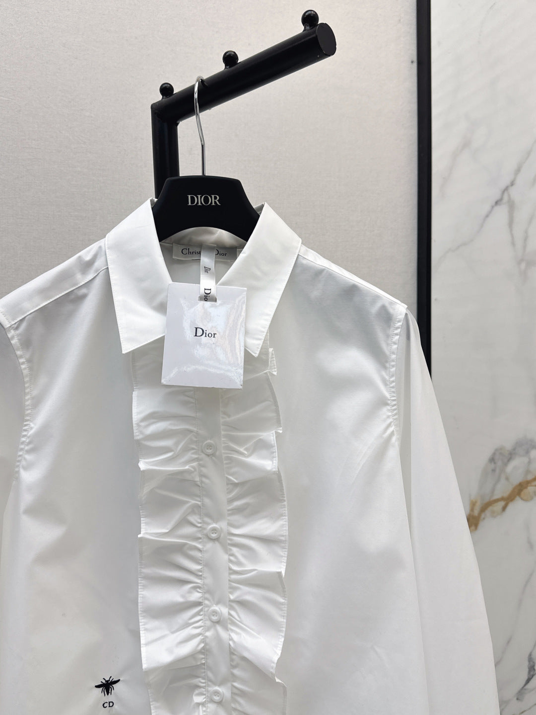 CD 25fw ruffle shirt