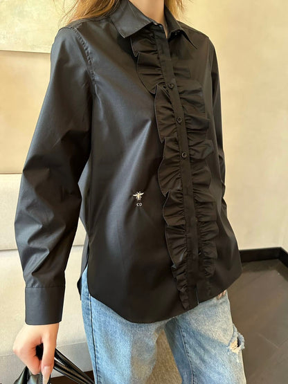 CD 25fw ruffle shirt