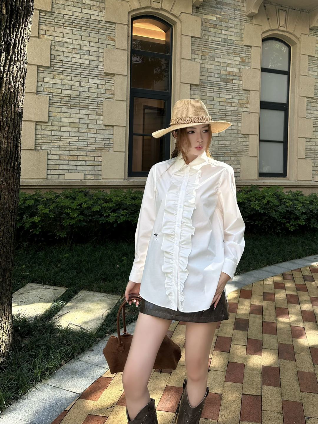CD 25fw ruffle shirt