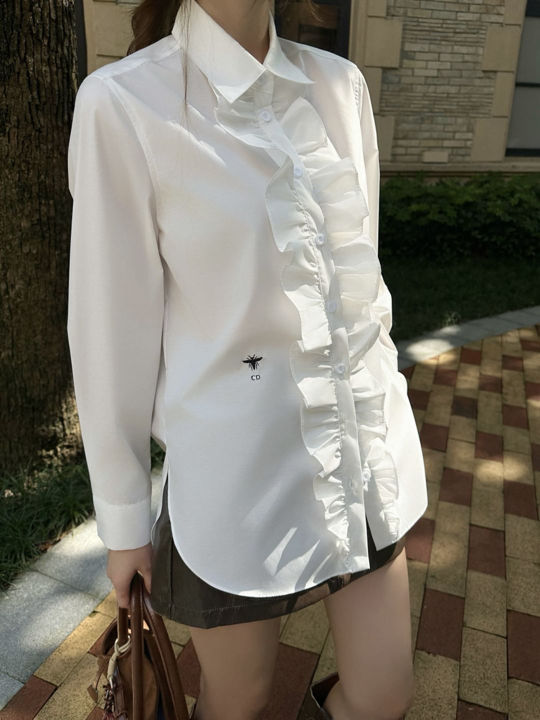 CD 25fw ruffle shirt