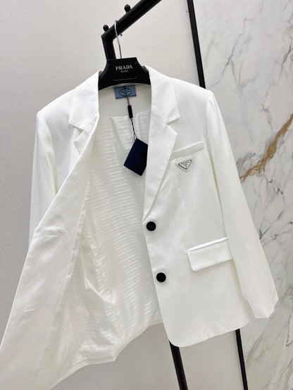Pra 25fw linen blazer