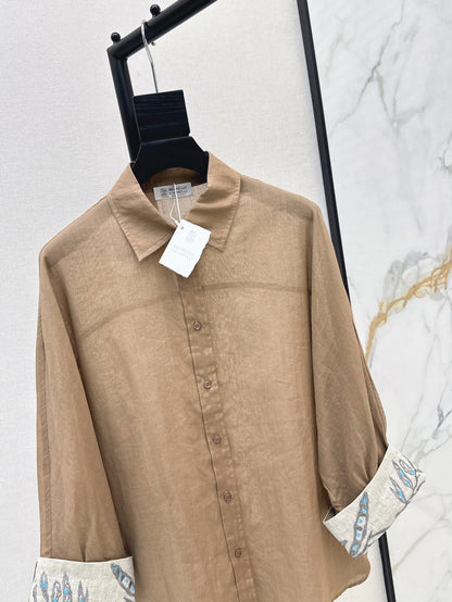 Brune 25fw linen shirt