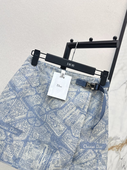 CD 25fw printed skort