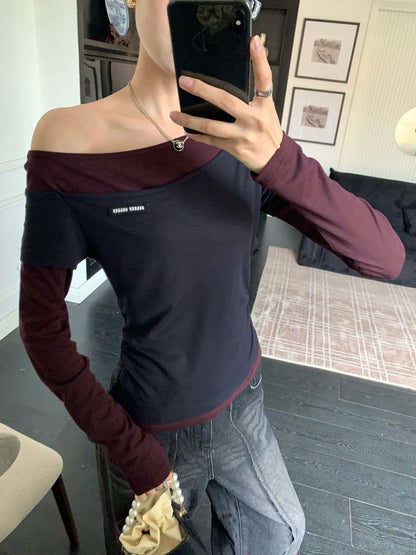 Miu 25fw off-shoulder shirt