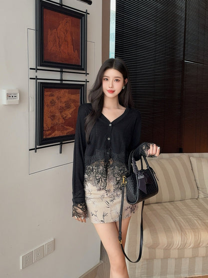 Es 25fw lace cardigan