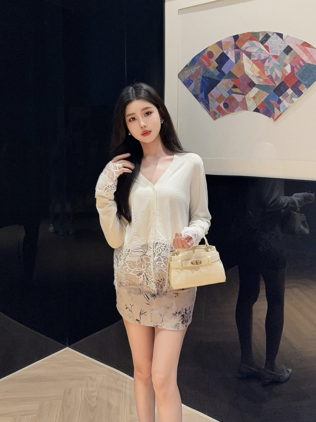 Es 25fw lace cardigan