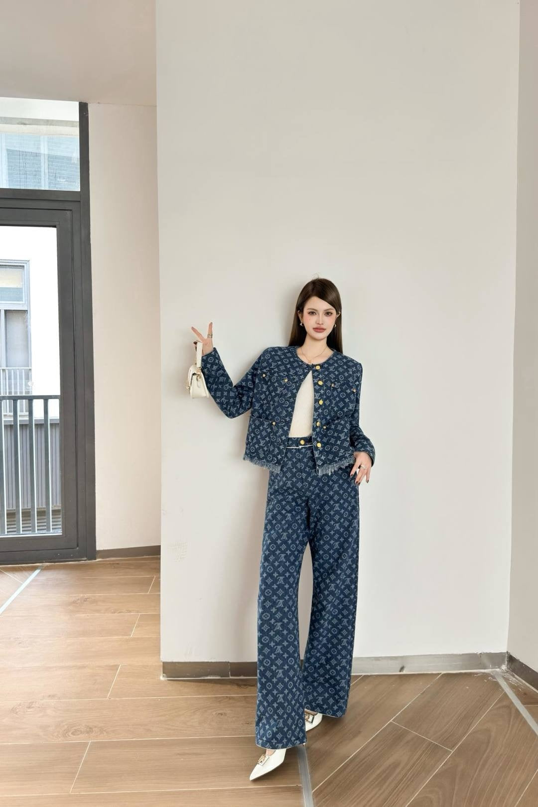 Louis 25fw jacquard jeans