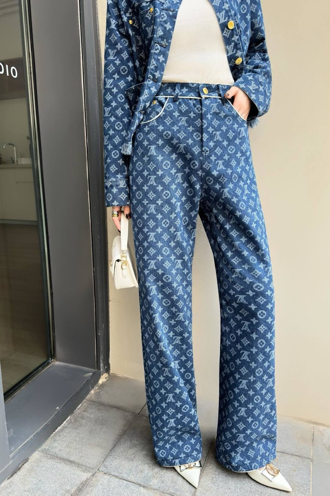 Louis 25fw jacquard jeans