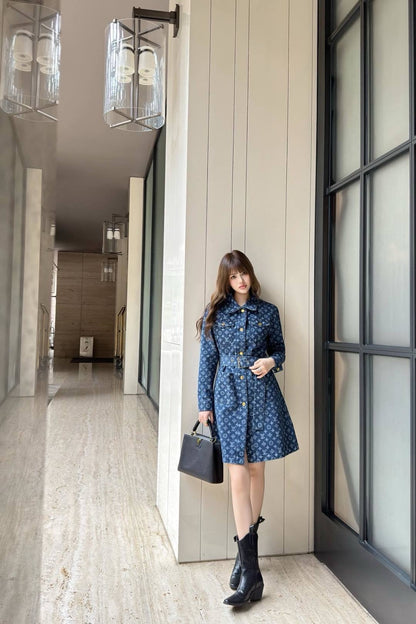 Louis 25fw jacquard dress