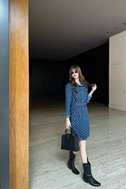 Louis 25fw jacquard dress