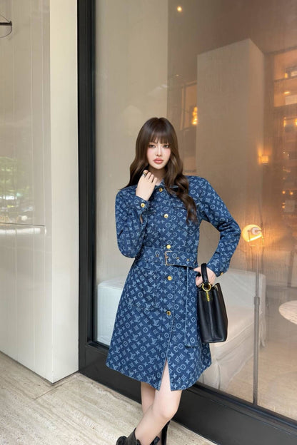 Louis 25fw jacquard dress