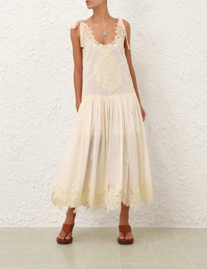 Zimm 25ss embroidered dress