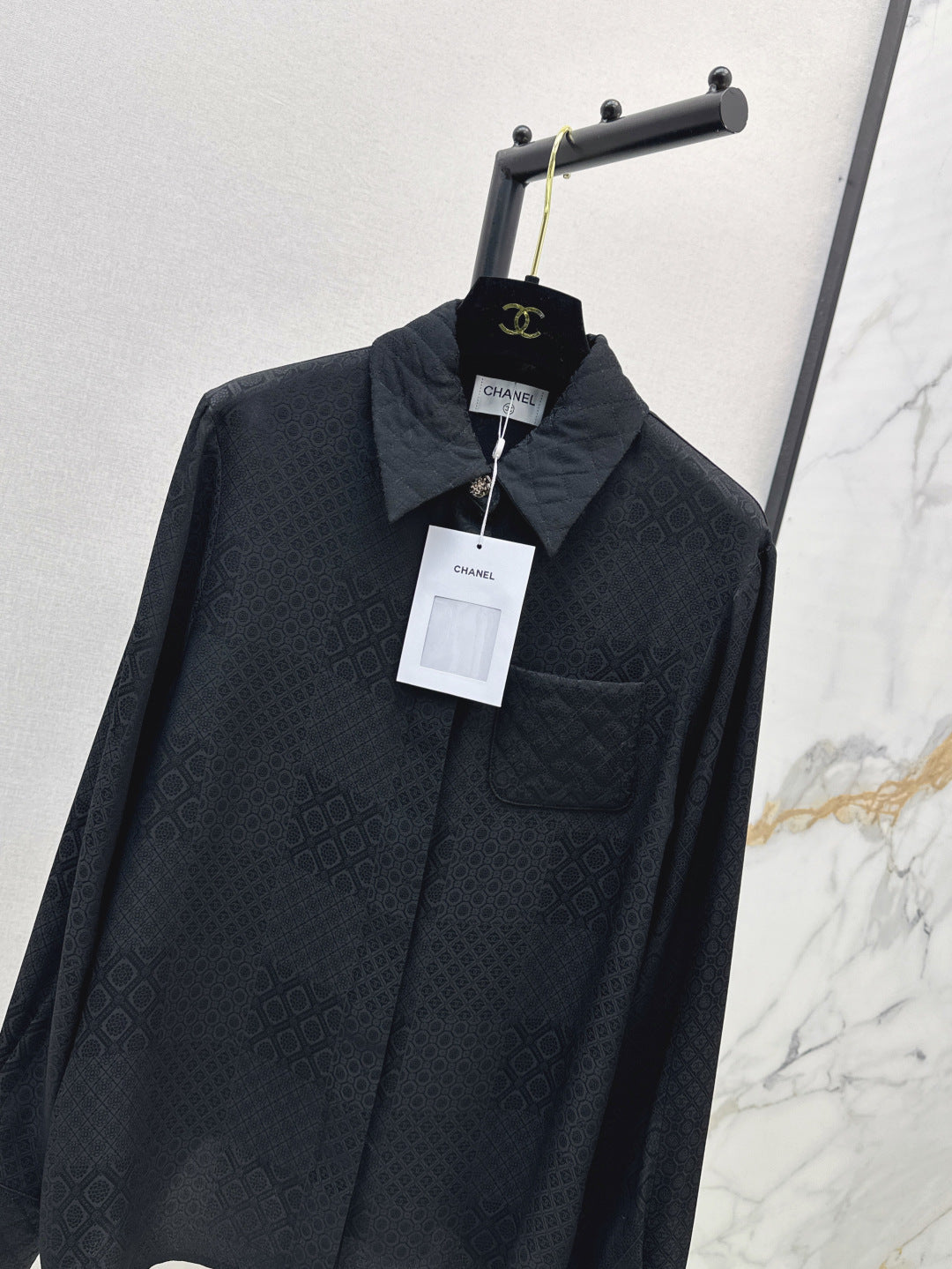 Louis 25fw jacquard silk shirt