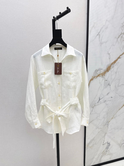 Loro 25fw linen cargo jacket