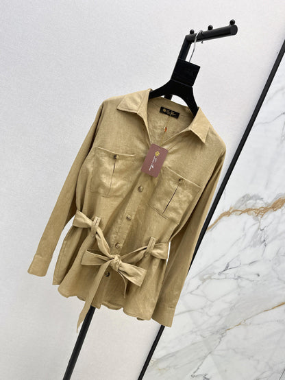 Loro 25fw linen cargo jacket