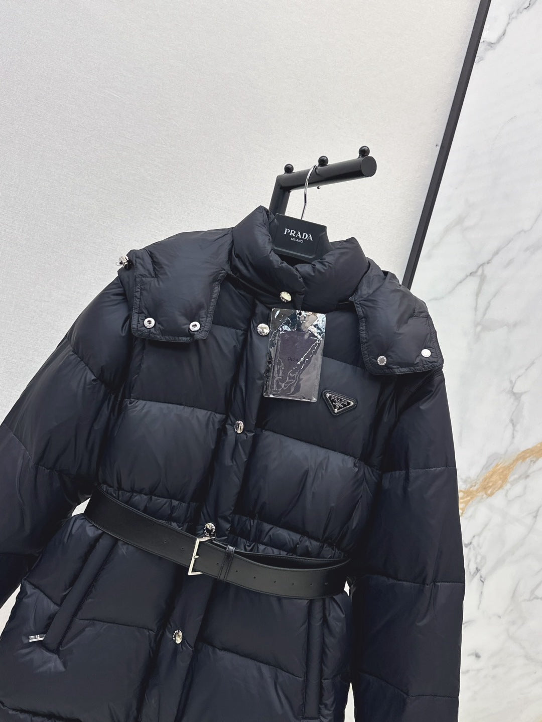 Pra 25fw removable sleeves down jacket