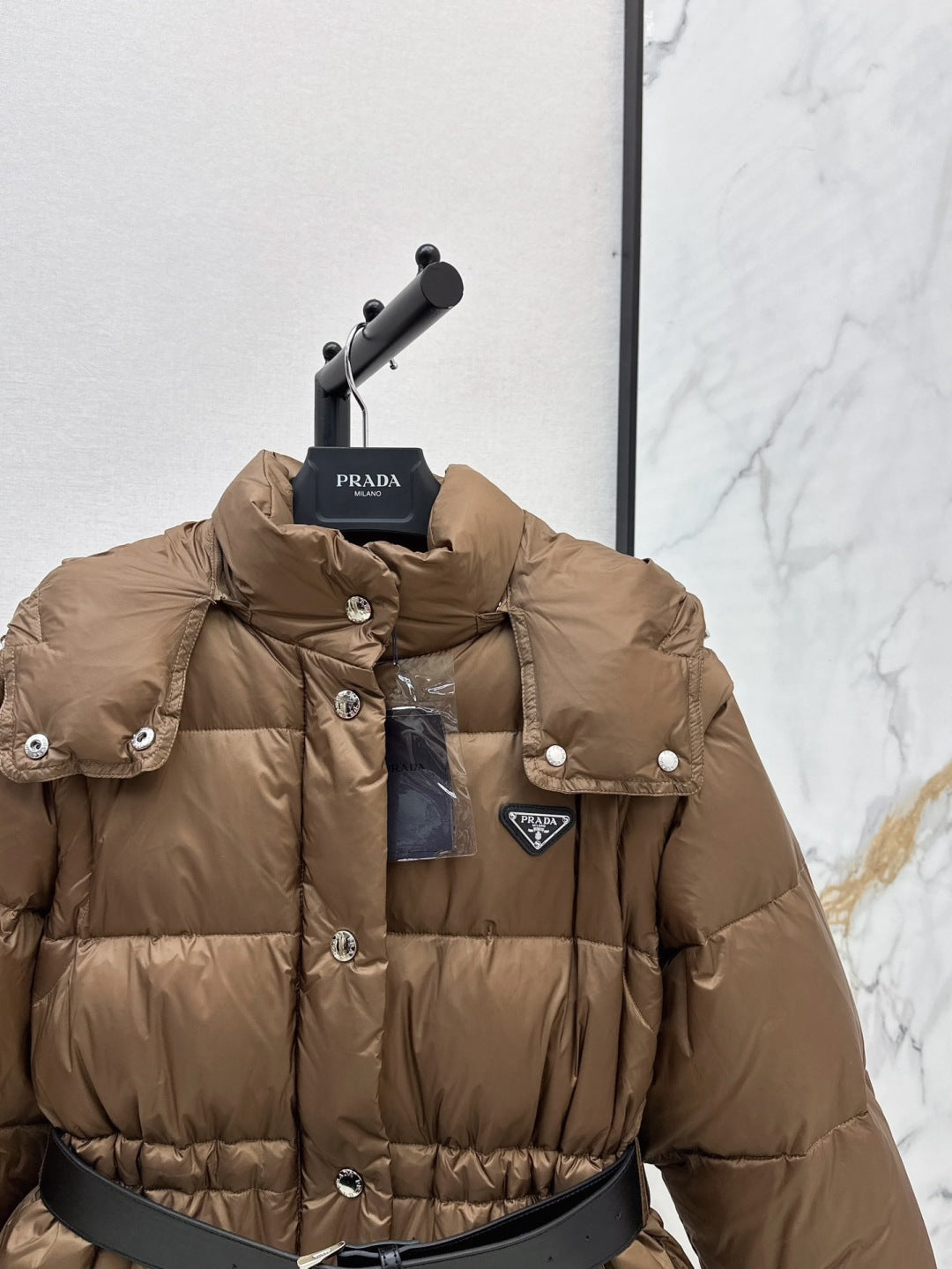 Pra 25fw removable sleeves down jacket