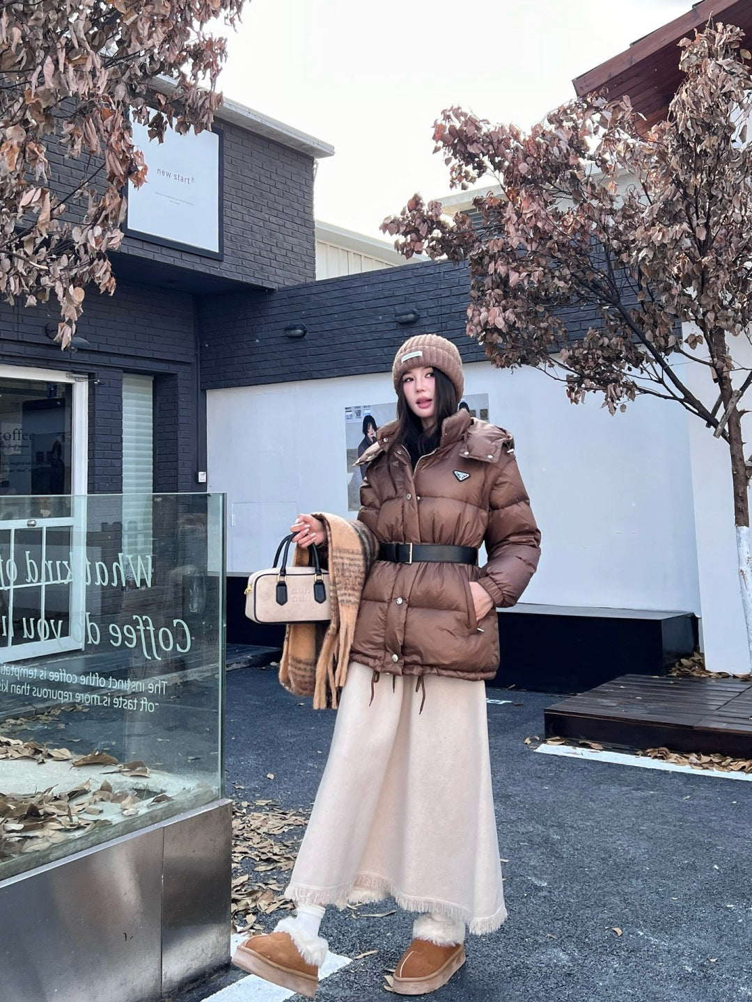Pra 25fw removable sleeves down jacket