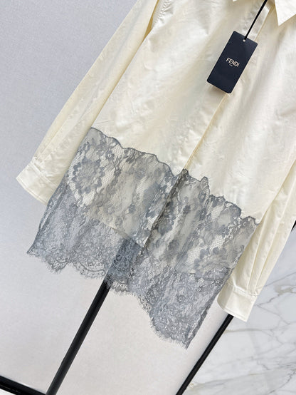 Fend 25fw lace shirt