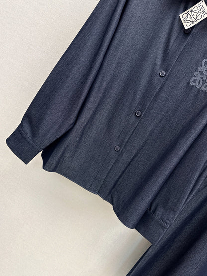 Loe 25fw denim shirt