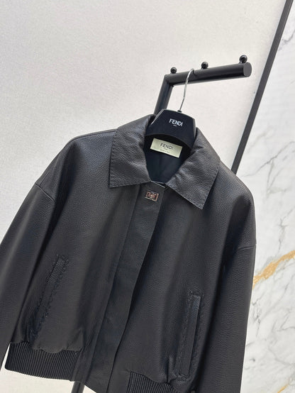 Pra 25fw leather jacket