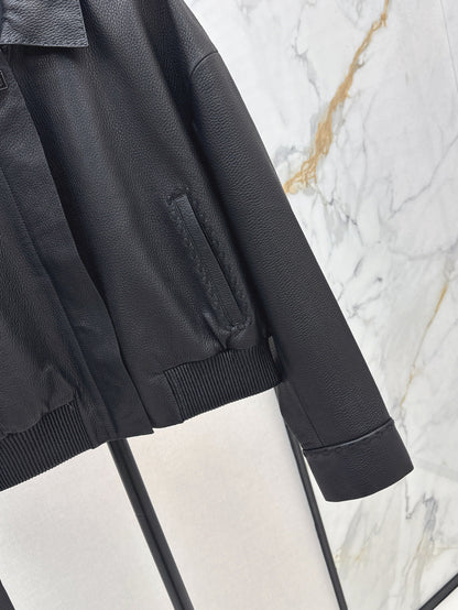 Pra 25fw leather jacket