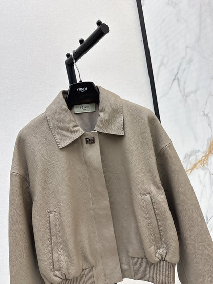 Pra 25fw leather jacket