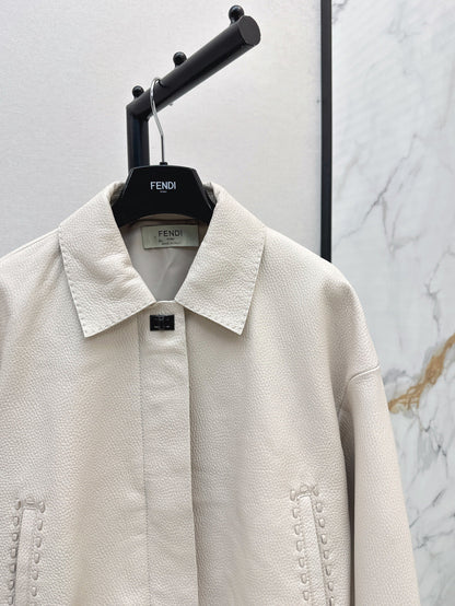 Pra 25fw leather jacket