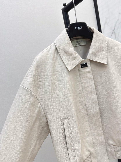 Pra 25fw leather jacket
