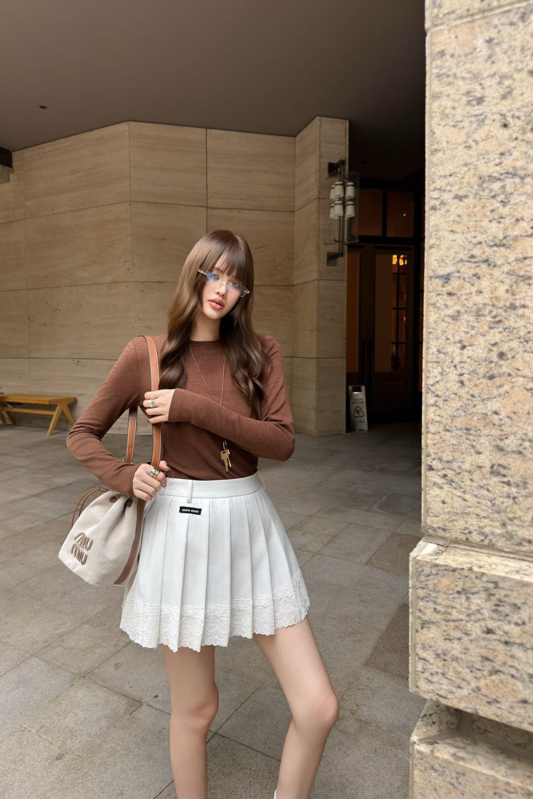 Miu 25fw pleated skirt