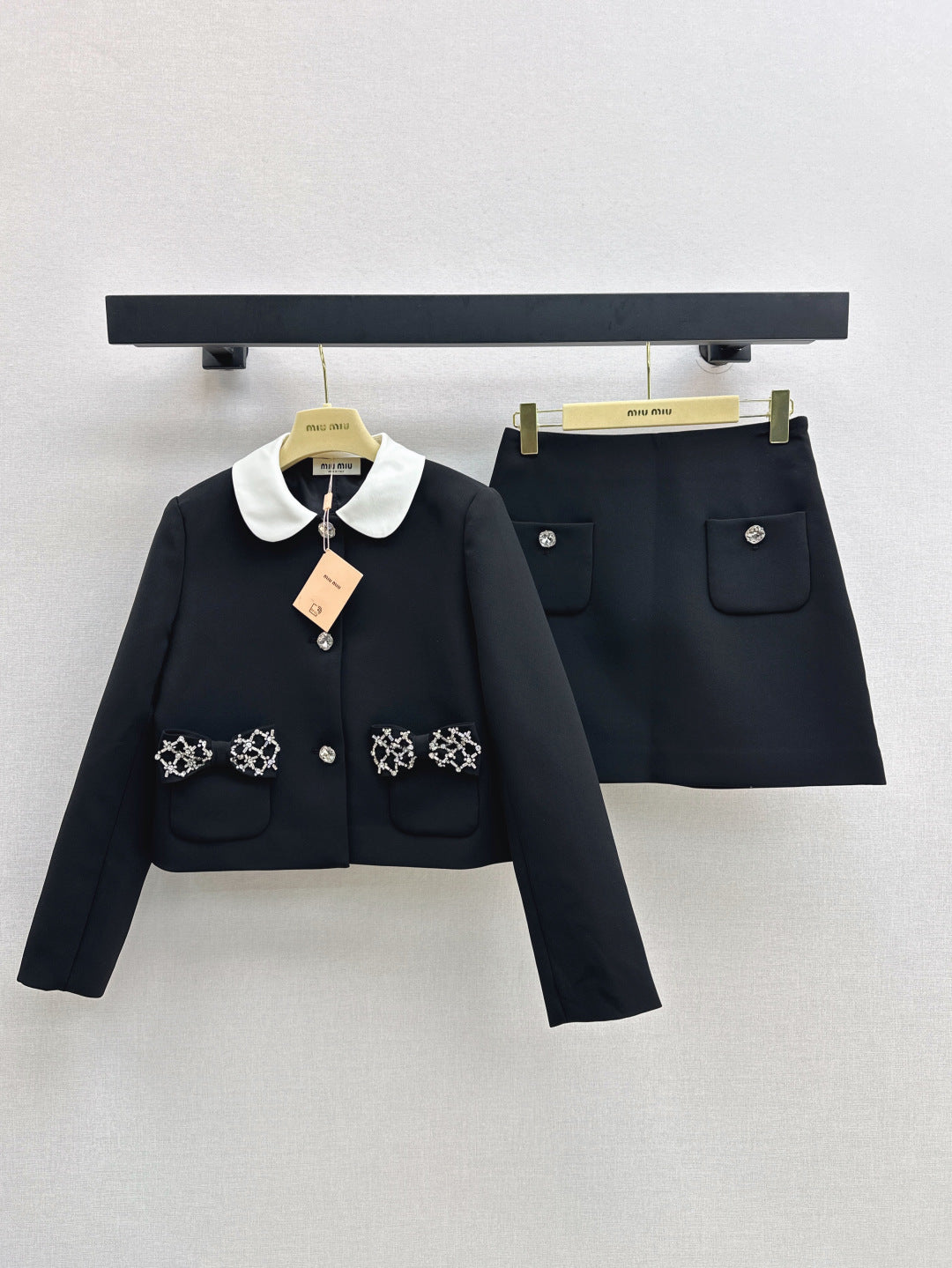 Miu 25fw rhinestone suit